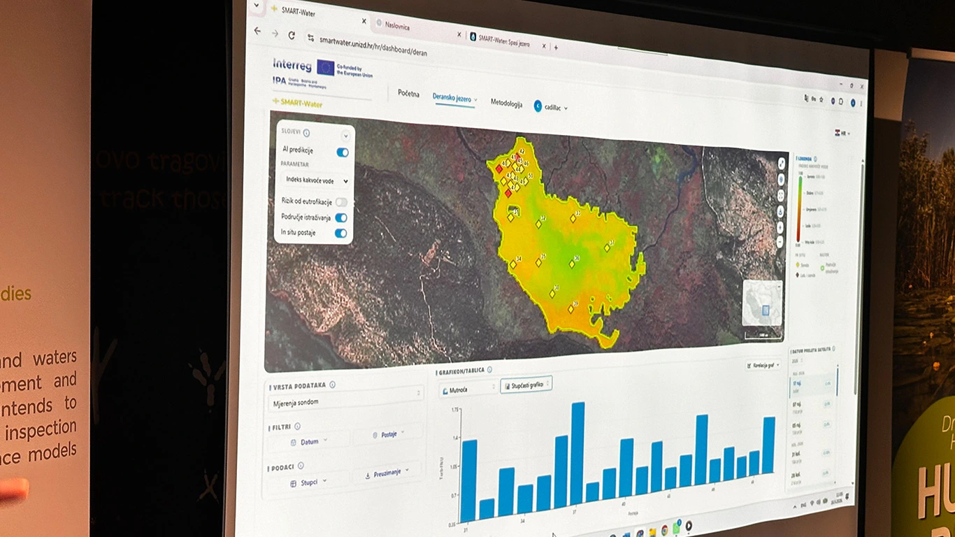 Online sustava za daljinsko satelitsko praćenje, AI/ML prediktivnog modela za praćenje kvalitete voda gotovo u stvarnom vremenu te Web GIS platforme s geoprostornim podacima